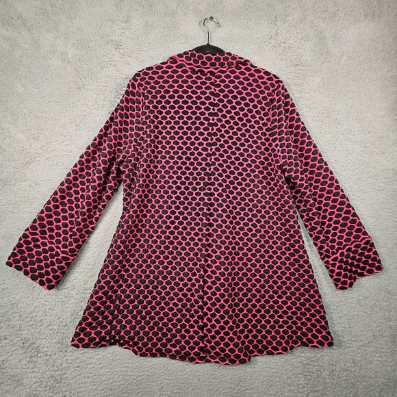 IC by Connie K Tunic Top Womens L Button Textured Vibrant Boutique Art To Wear - Picture 6 of 12